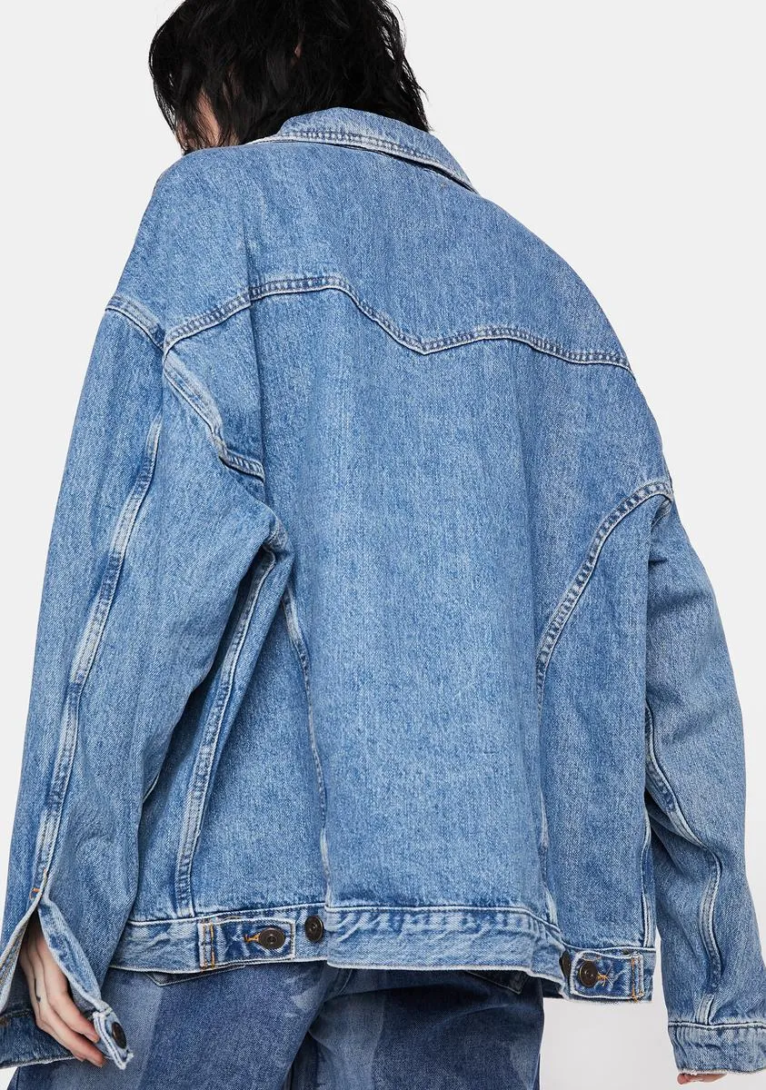 Western Denim Jacket sold by Dolls Kill product image thumbnail 4