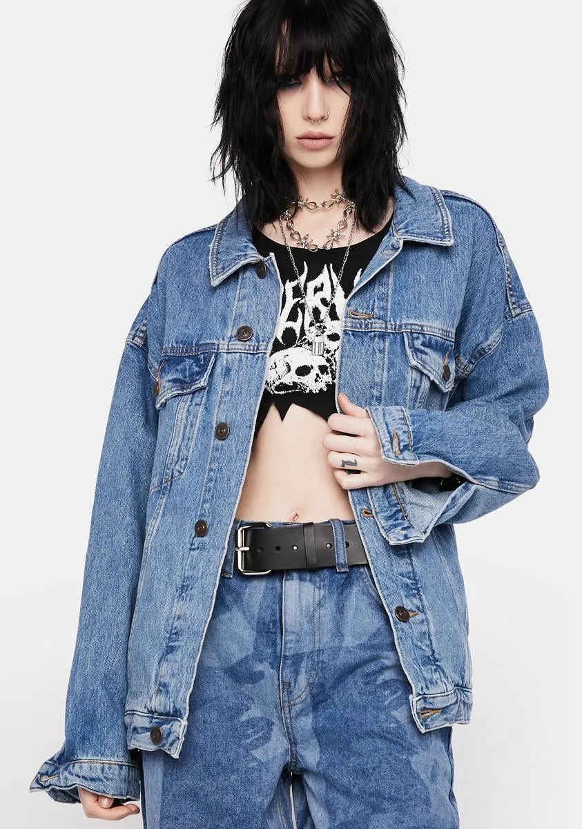 Western Denim Jacket sold by Dolls Kill