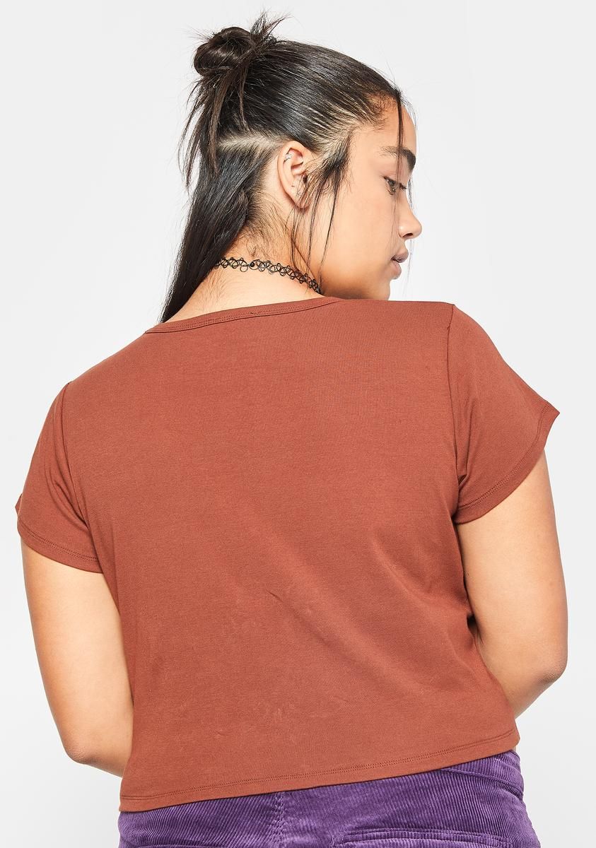 Plus Hug A Boo Cropped Baby Tee sold by Dolls Kill product image thumbnail 4