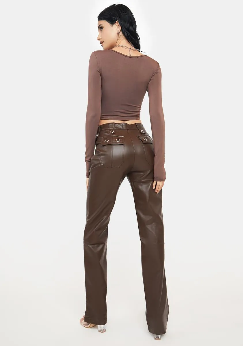 Brown Woffie Pants sold by Dolls Kill product image thumbnail 4