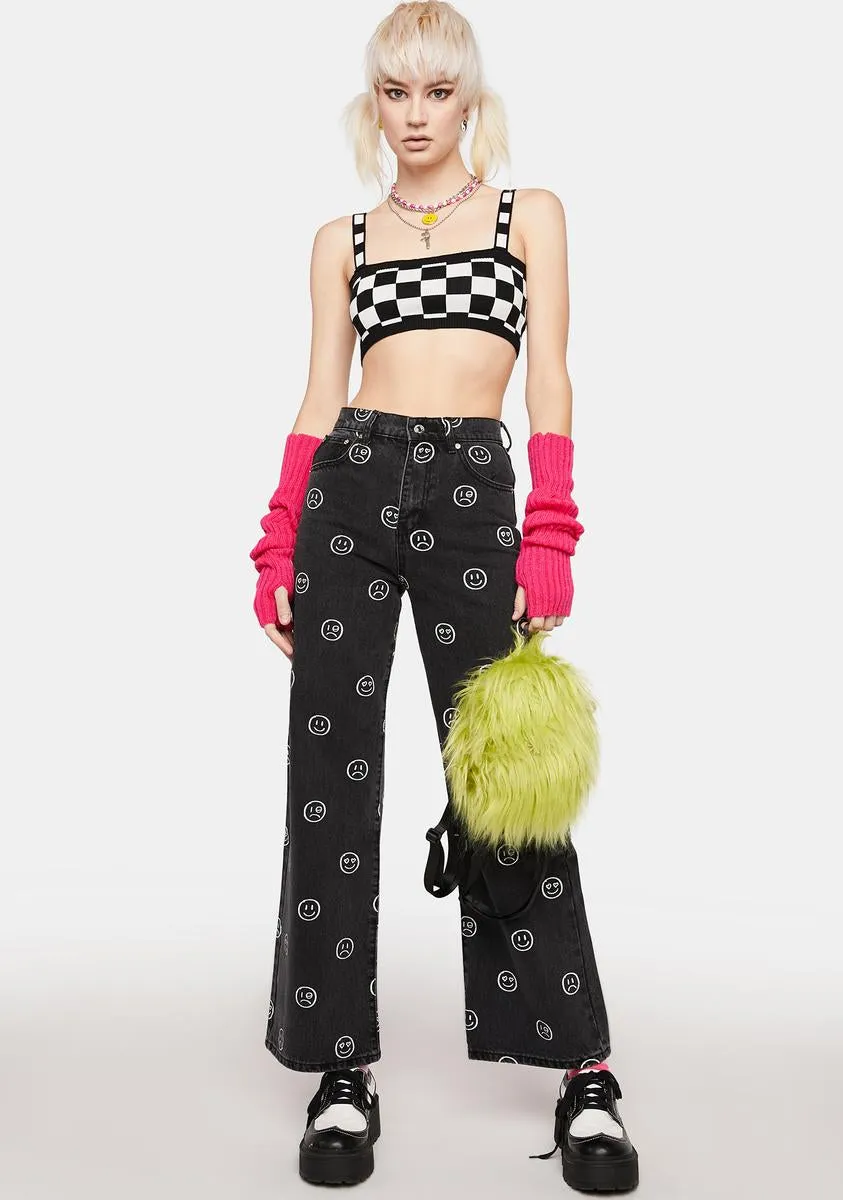 Checkers Knitted Crop Top sold by Dolls Kill product image thumbnail 3