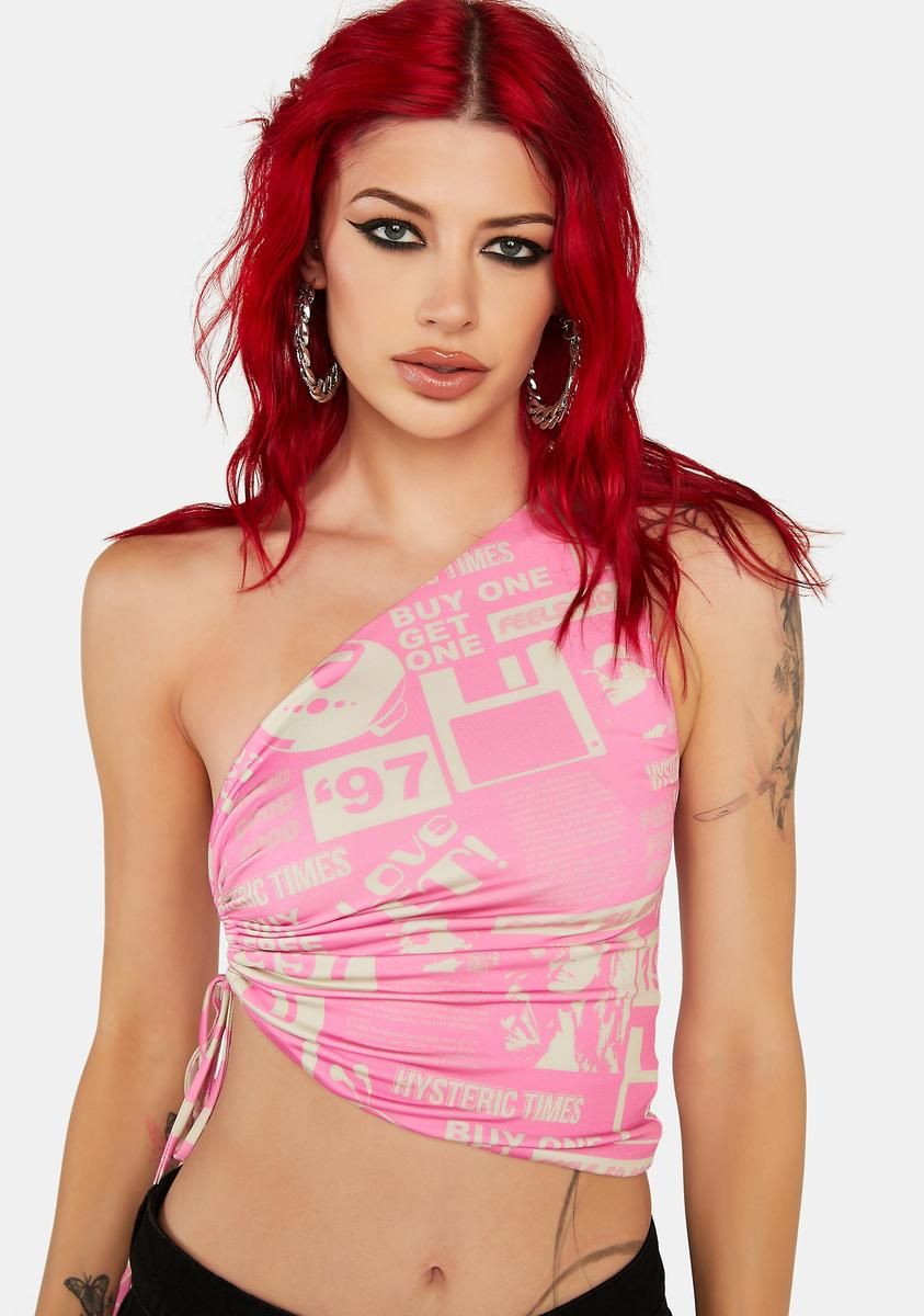 Pink Fira Crop Top sold by Dolls Kill