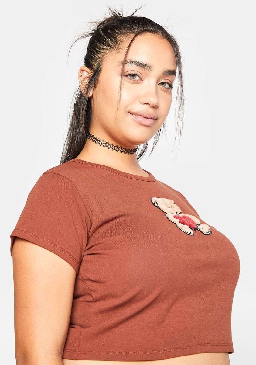 Plus Hug A Boo Cropped Baby Tee sold by Dolls Kill product image thumbnail 2