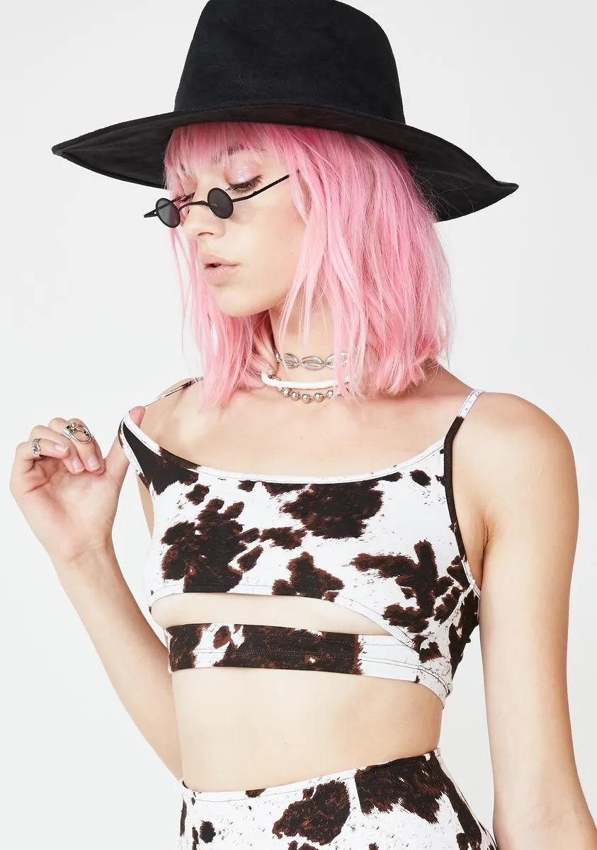 Cow Hide Misda Crop Top sold by Dolls Kill product image thumbnail 2