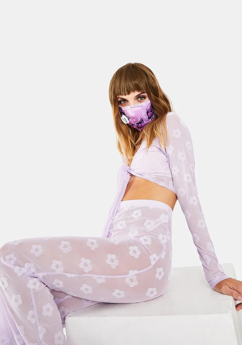 Lilac Daisy Yun Crop Top sold by Dolls Kill product image thumbnail 2