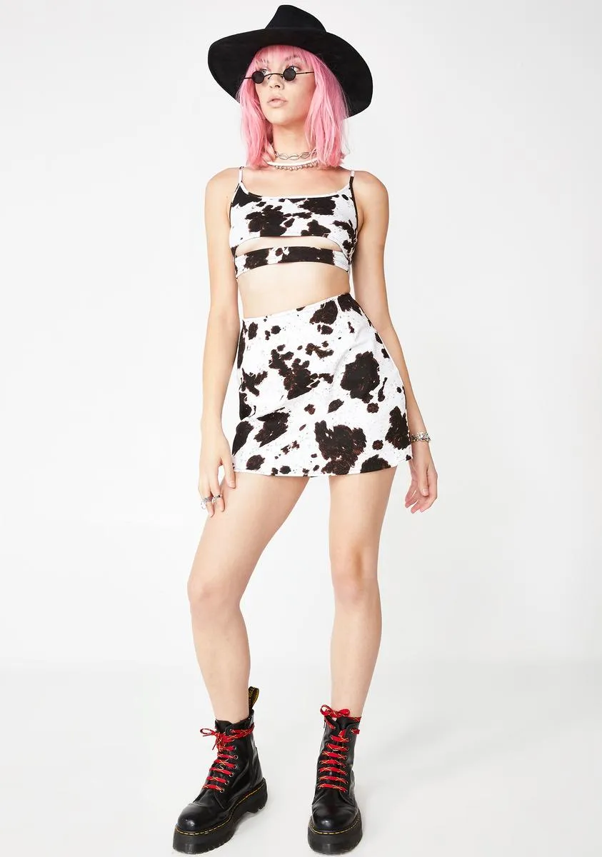 Cow Hide Misda Crop Top sold by Dolls Kill product image thumbnail 3