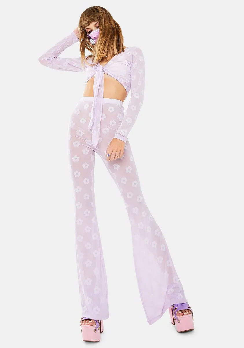 Lilac Daisy Yun Crop Top sold by Dolls Kill product image thumbnail 3