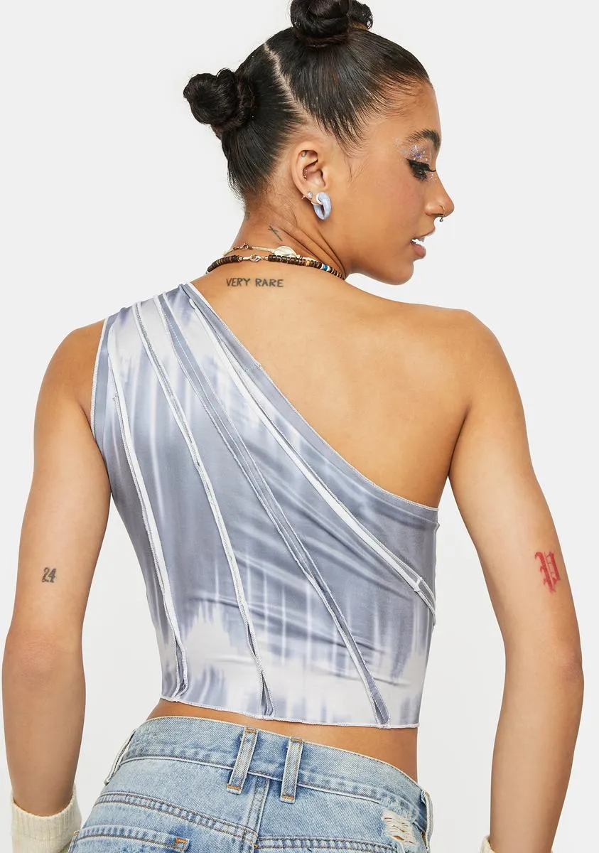 Shadow Stage Dive One Shoulder Top sold by Dolls Kill product image thumbnail 4