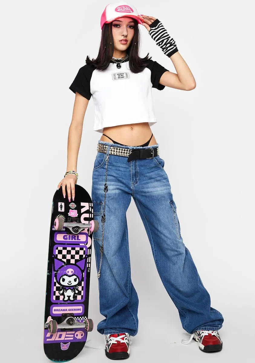 Love Ticket Graphic Raglan Tee sold by Dolls Kill product image thumbnail 3