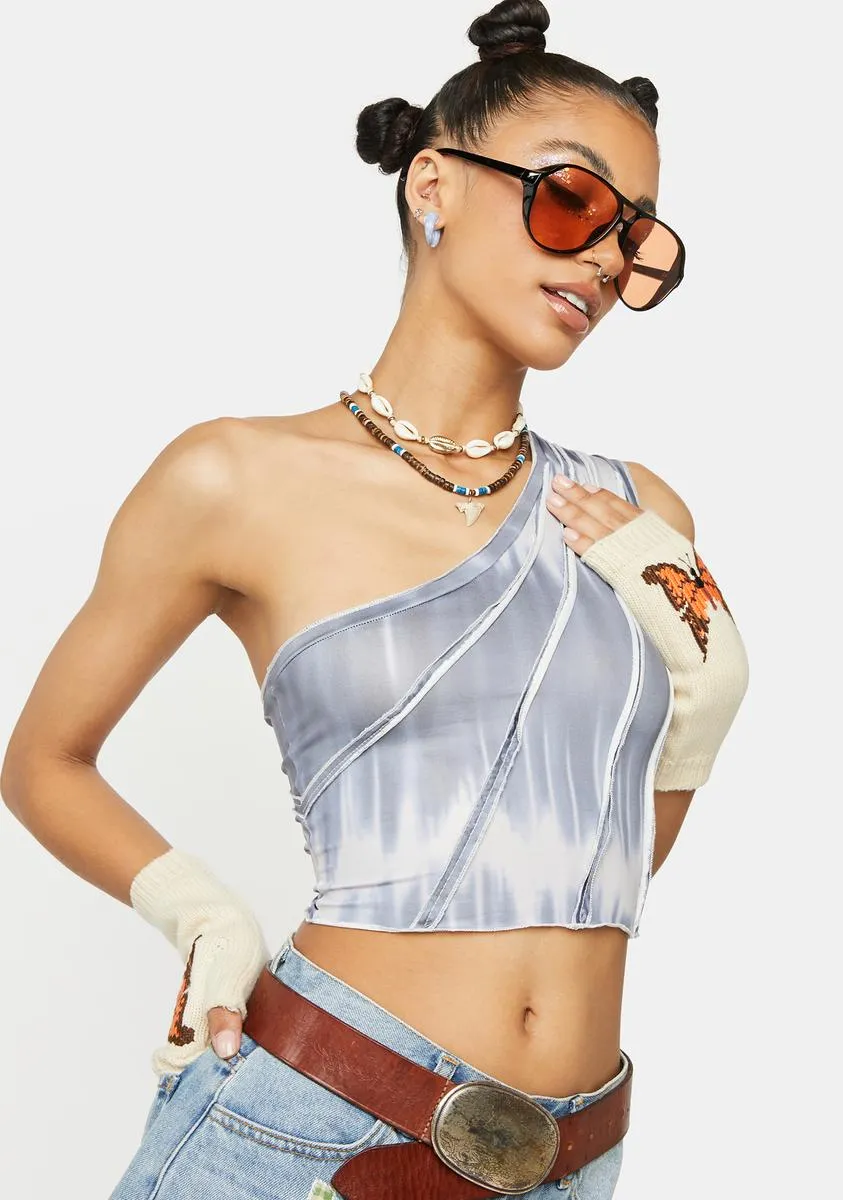 Shadow Stage Dive One Shoulder Top sold by Dolls Kill product image thumbnail 2