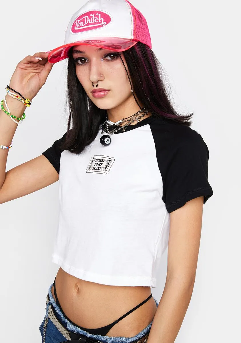 Love Ticket Graphic Raglan Tee sold by Dolls Kill product image thumbnail 2