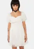 White Angel Embroidered Puff Sleeve Dress sold by Dolls Kill