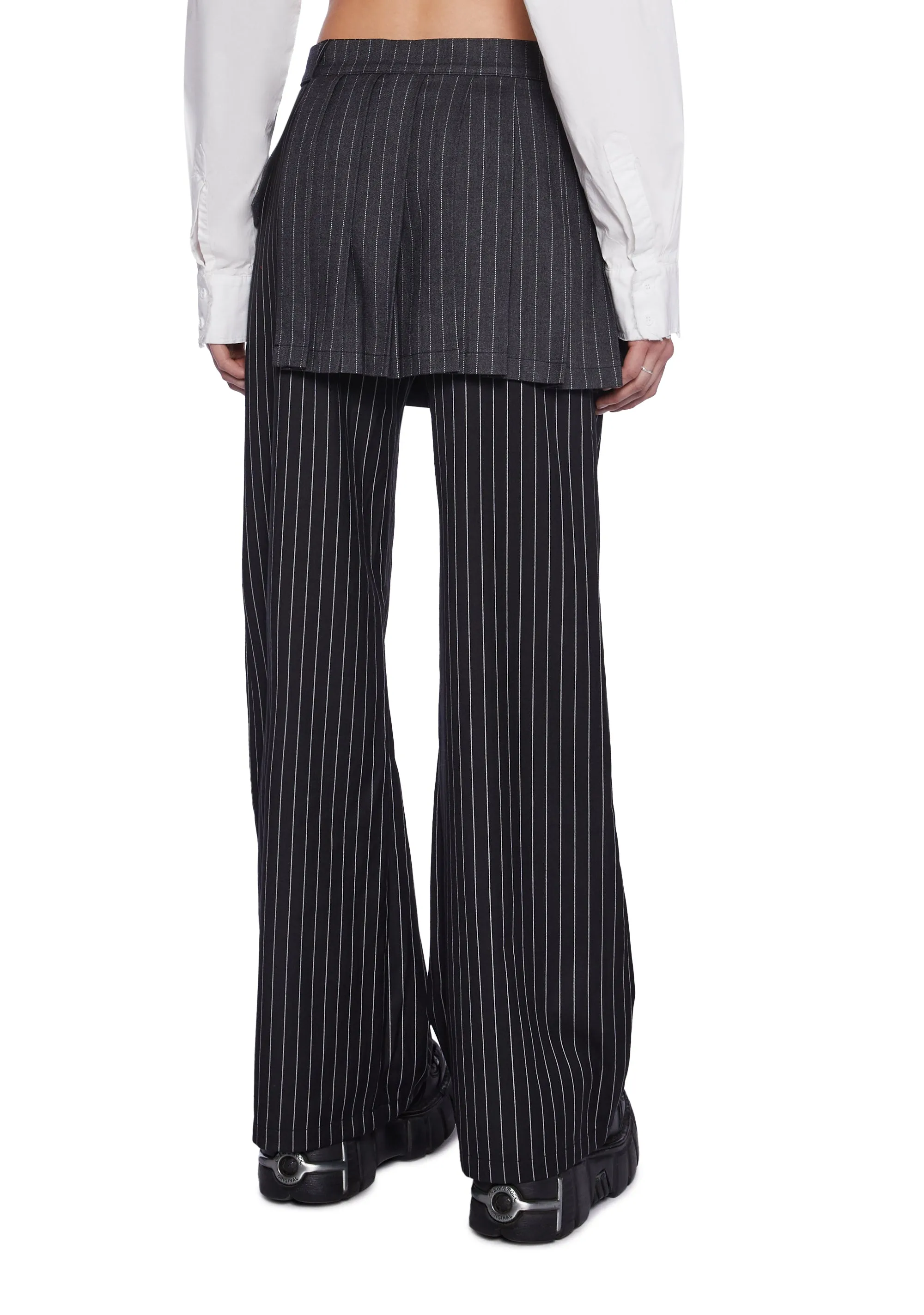 Pinstripe Skirt Pants sold by Dolls Kill product image thumbnail 4