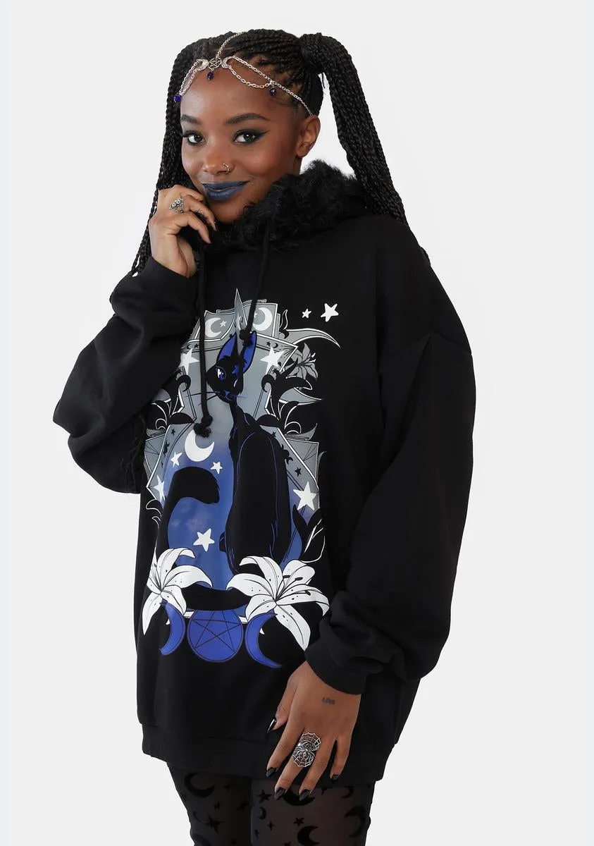 Purrrfect Moonlight Graphic Hoodie sold by Dolls Kill product image thumbnail 2