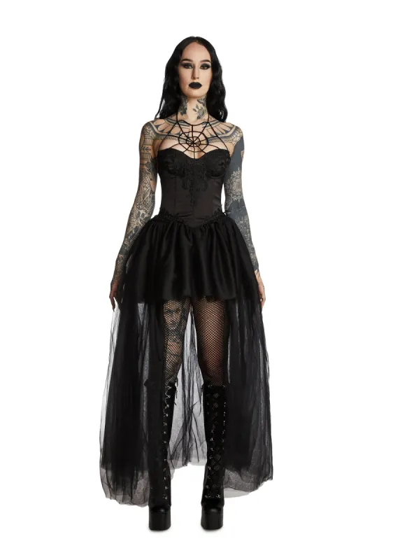 Out Of The Shadows Maxi Dress sold by Dolls Kill