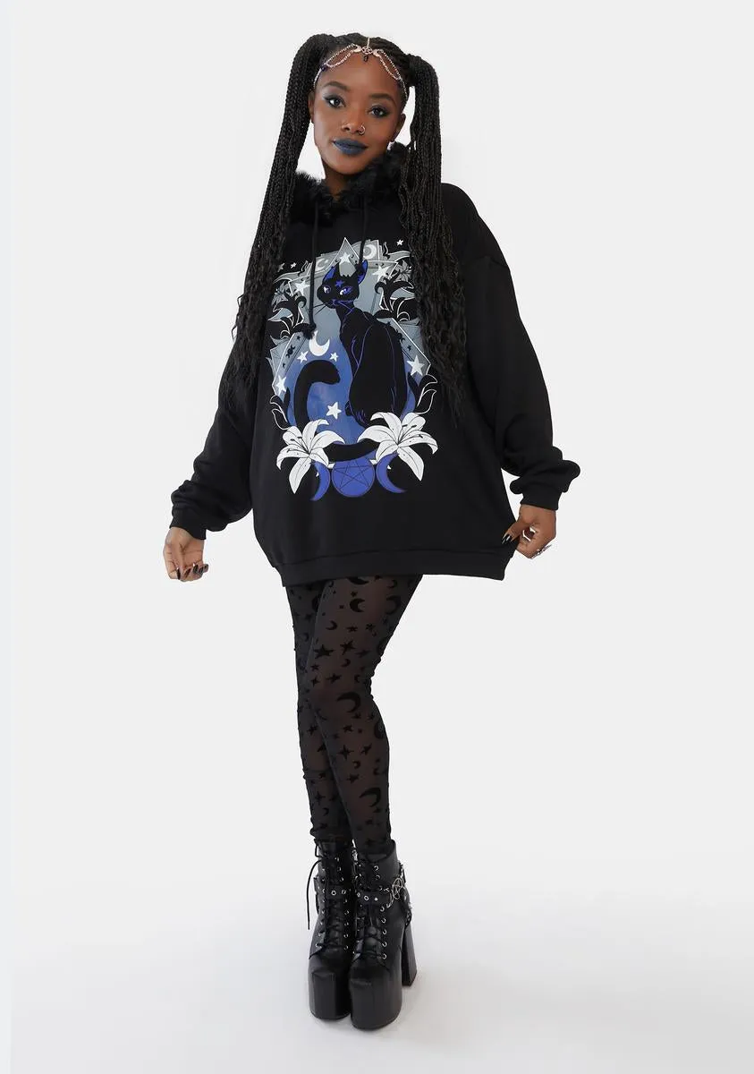 Purrrfect Moonlight Graphic Hoodie sold by Dolls Kill product image thumbnail 3