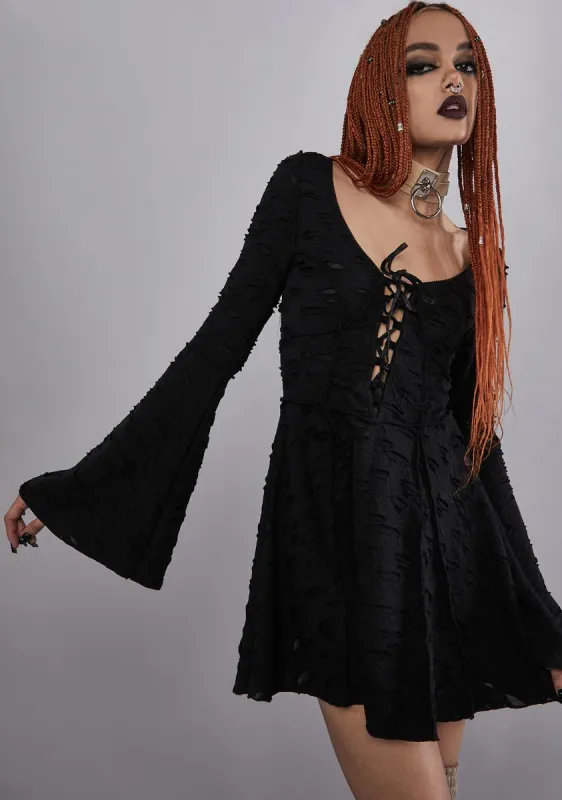Beyond The Woods Bell Sleeve Dress sold by Dolls Kill