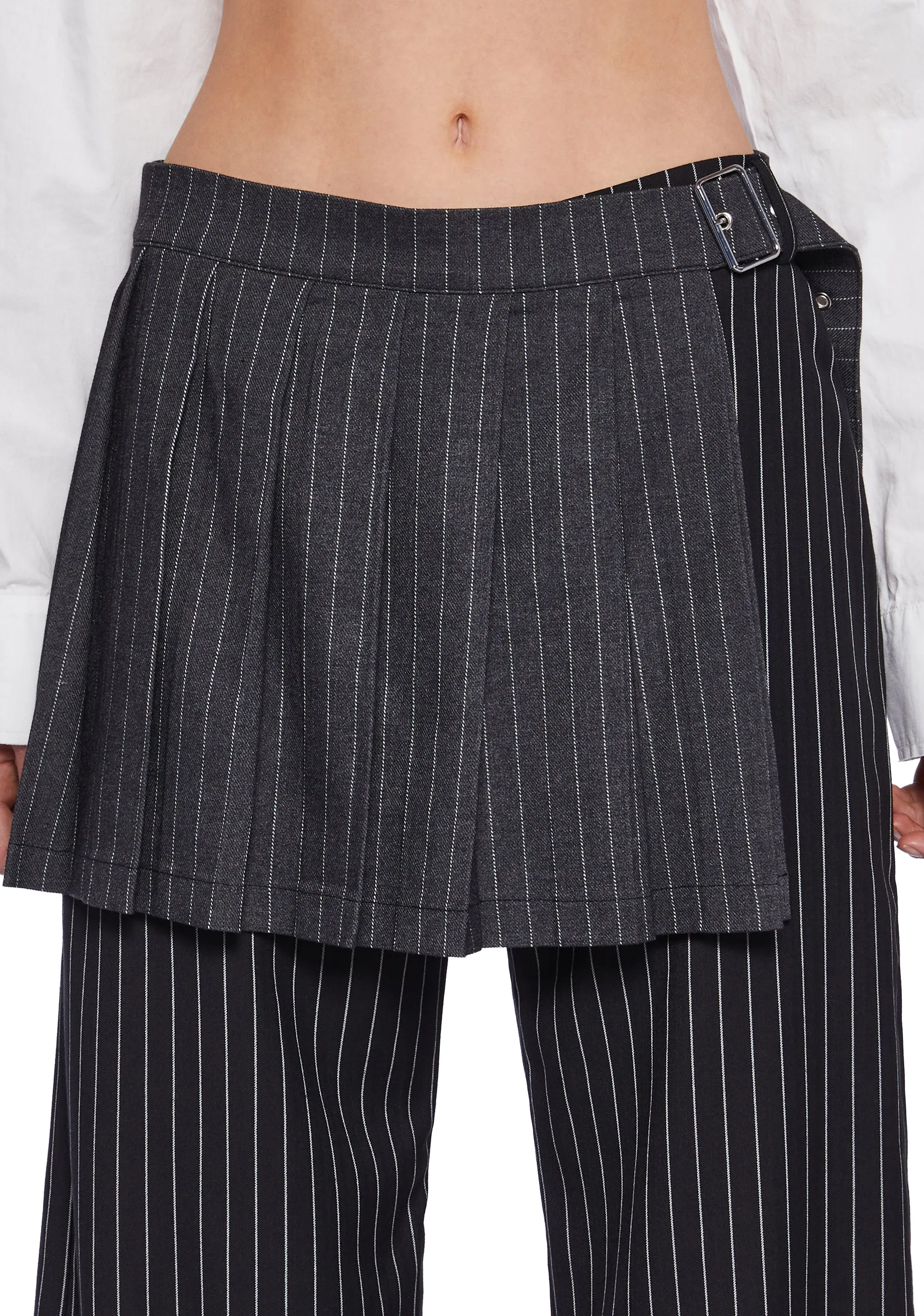 Pinstripe Skirt Pants sold by Dolls Kill product image thumbnail 5