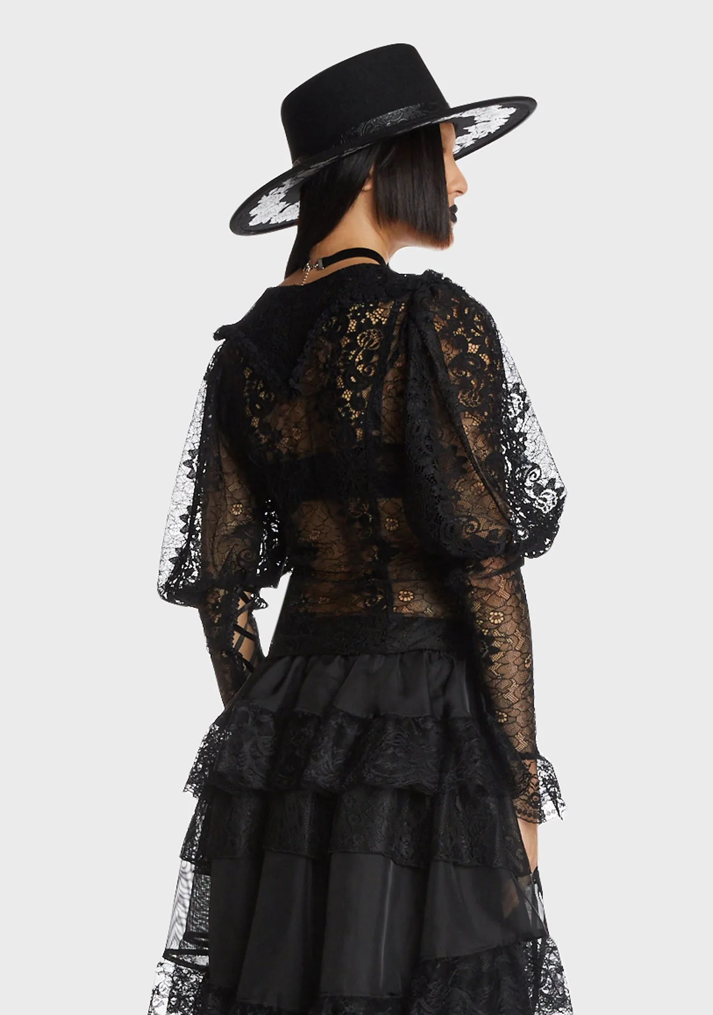 Gothic Sexy Lace Blouse sold by Dolls Kill product image thumbnail 4
