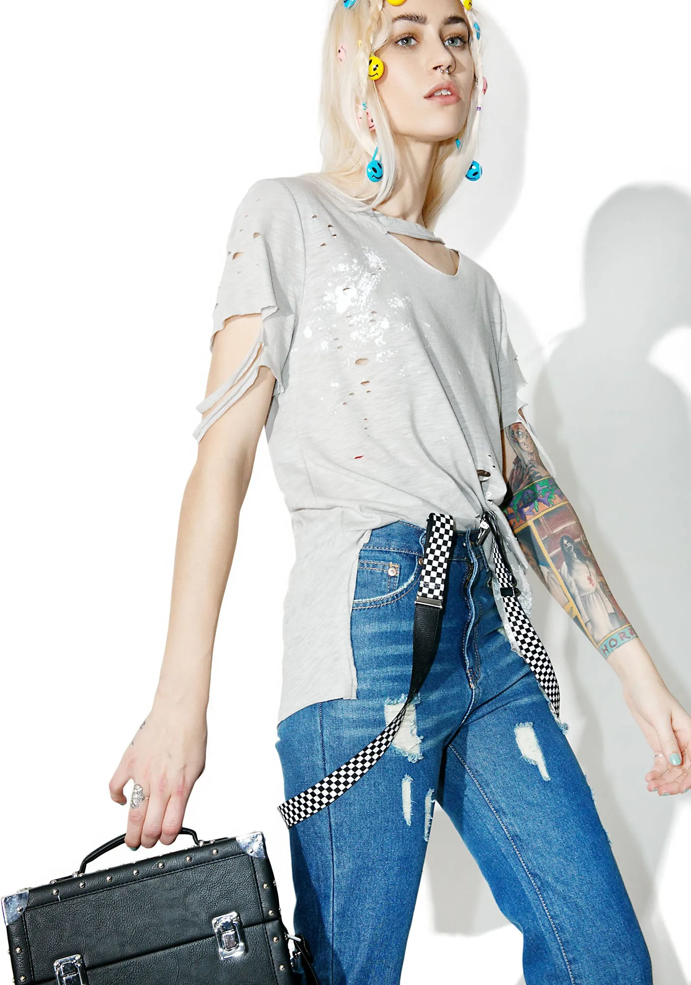 Art Major Distressed T-Shirt sold by Dolls Kill product image thumbnail 3