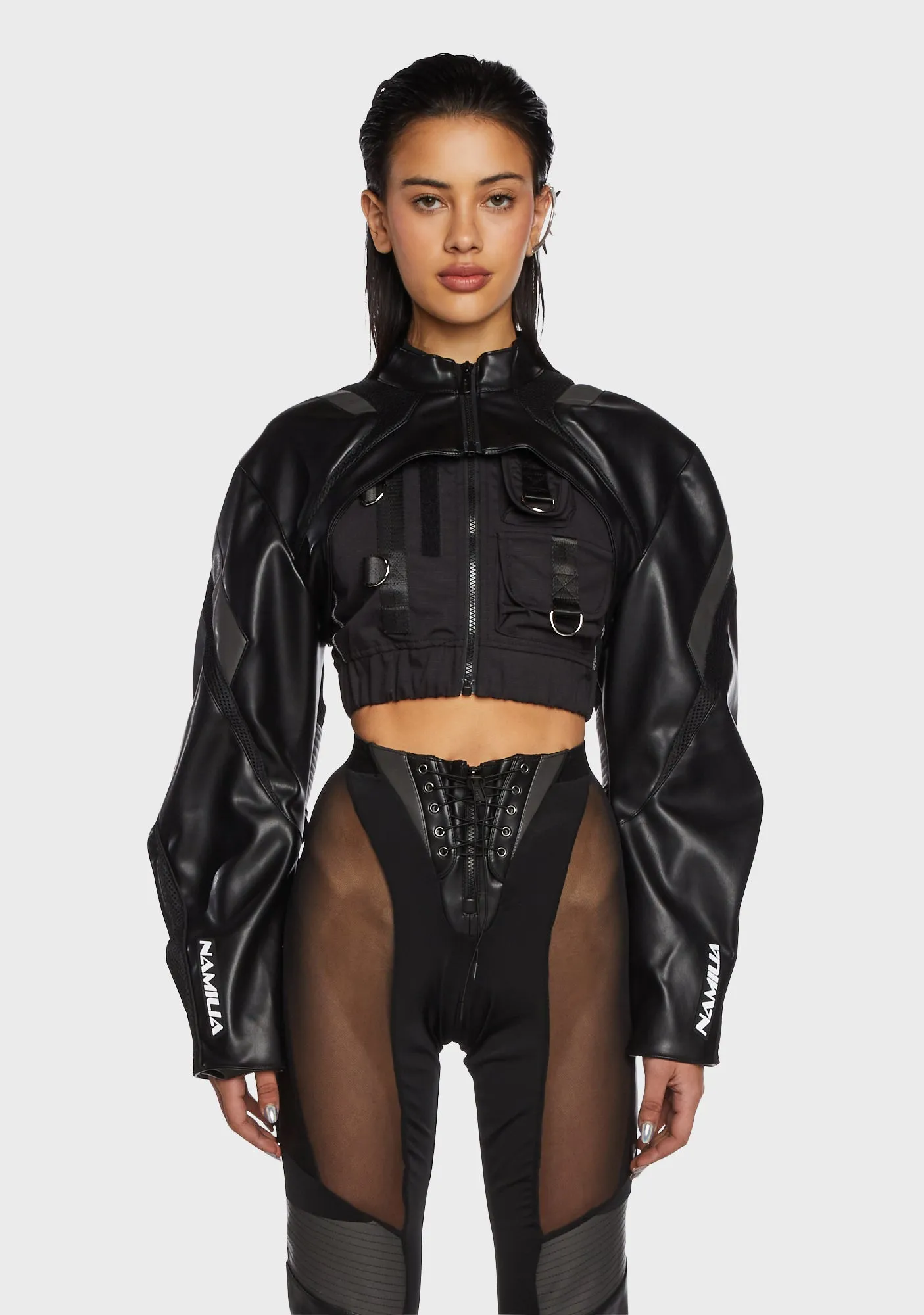 Moto Choker Jacket - Black sold by Dolls Kill