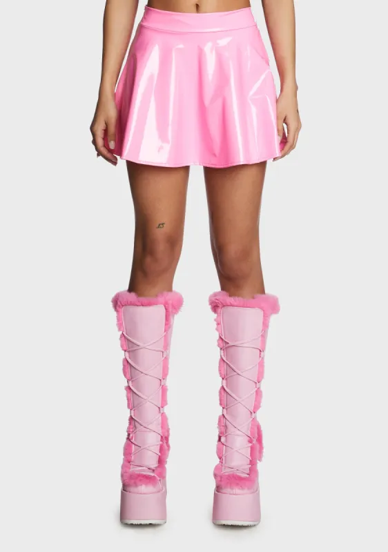 Party All Night Pleated Skirt - Pink sold by Dolls Kill