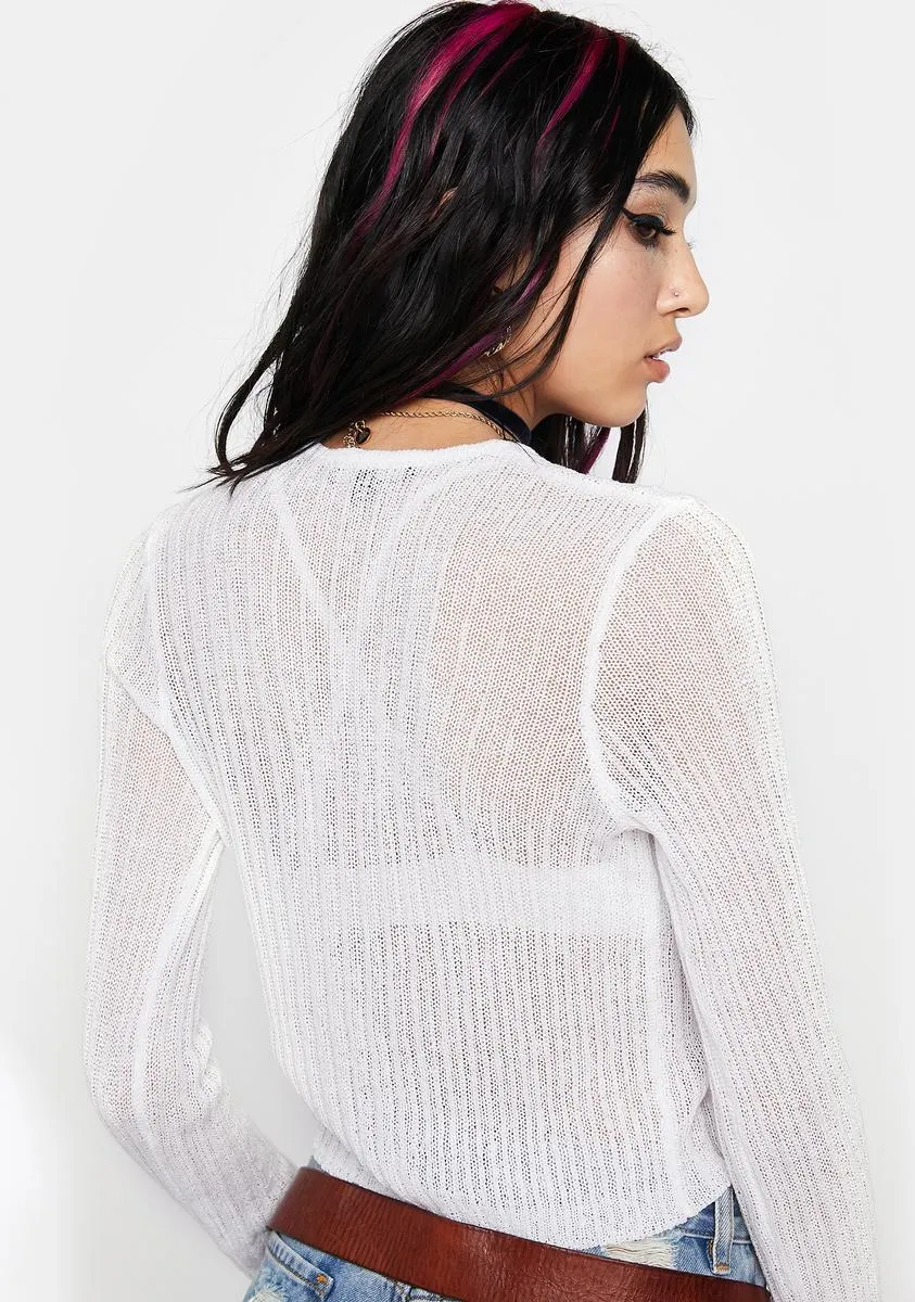 Blanc Bring It On Back Cardigan sold by Dolls Kill product image thumbnail 4