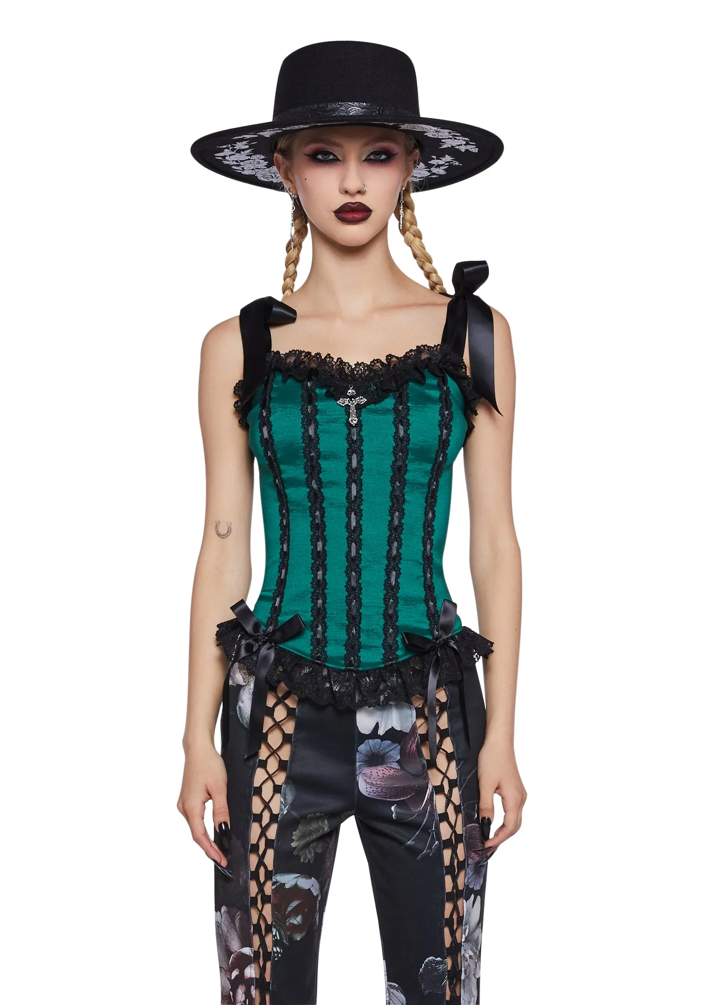 Gothic Elegance Corset Top sold by Dolls Kill