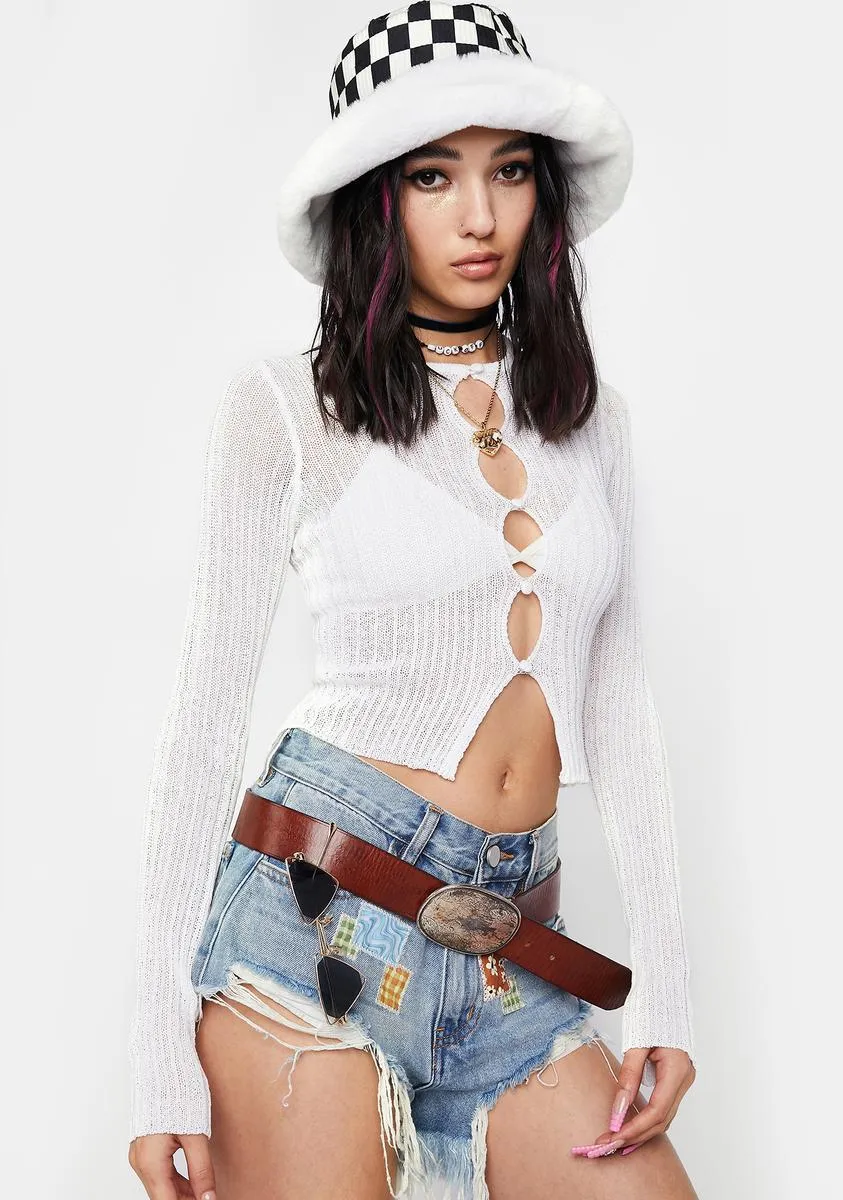 Blanc Bring It On Back Cardigan sold by Dolls Kill product image thumbnail 2