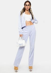 Gumdrop Luxe Velour Rhinestone Logo Sweatpants sold by Dolls Kill