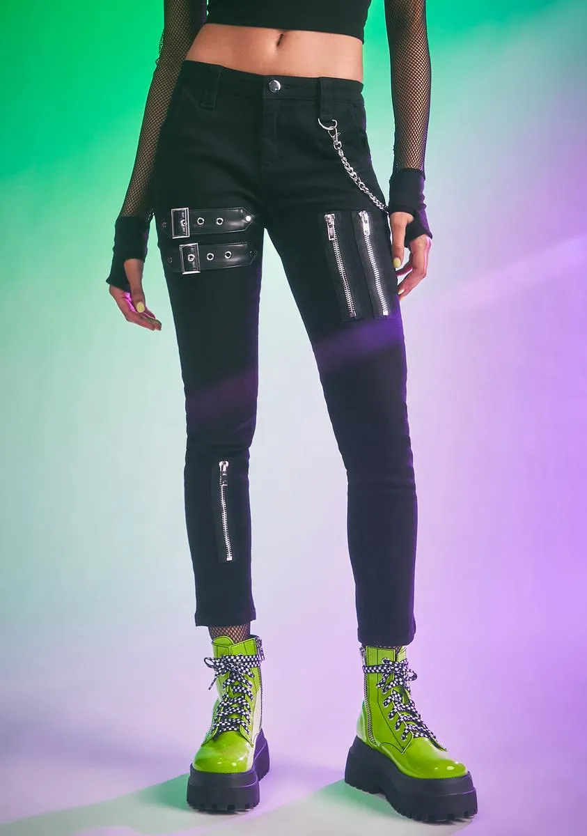 Tellin' It Like It Is Skinny Pants sold by Dolls Kill