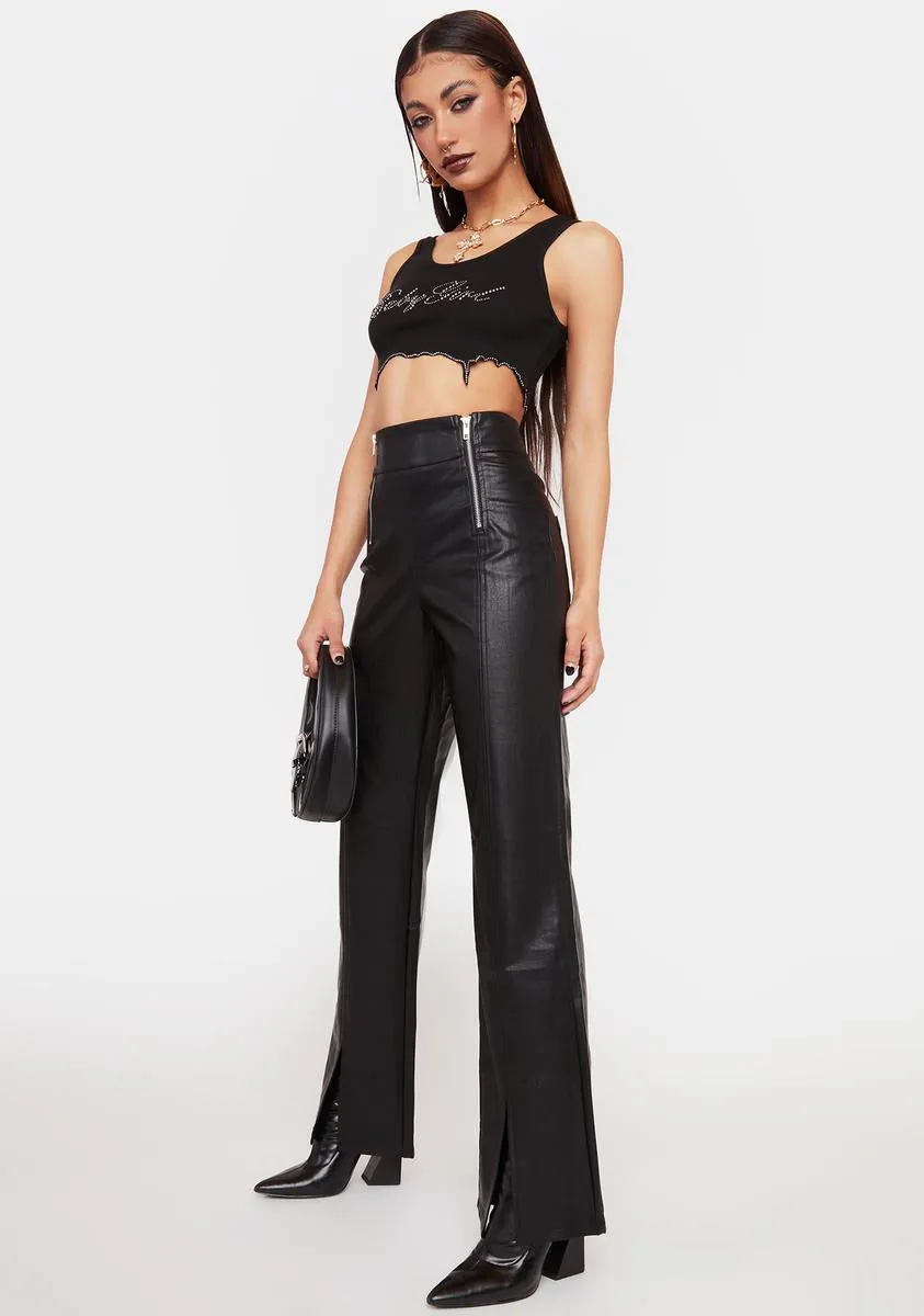 Blackout Sleek Vibing Vegan Leather Pants sold by Dolls Kill product image thumbnail 3