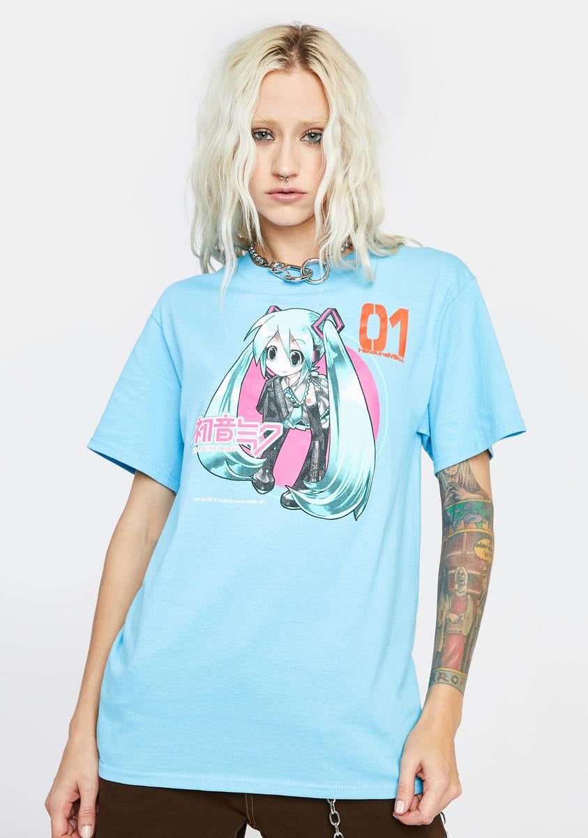 X Hatsune Miku Blue Graphic Tee sold by Dolls Kill