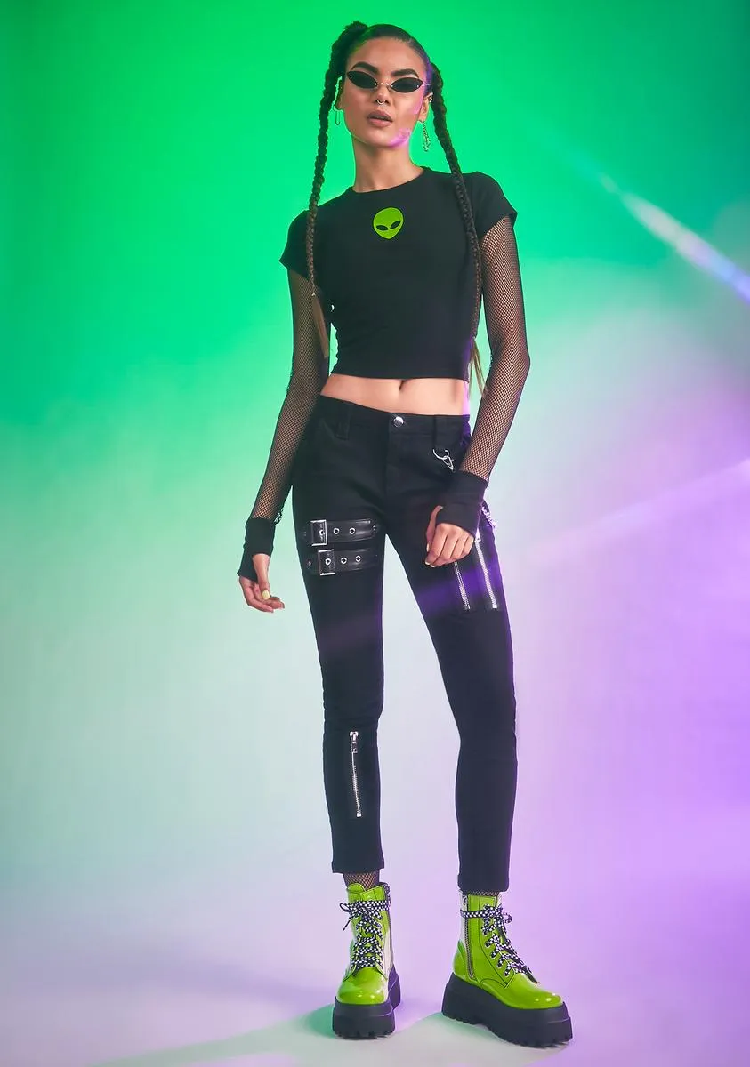 Tellin' It Like It Is Skinny Pants sold by Dolls Kill product image thumbnail 3