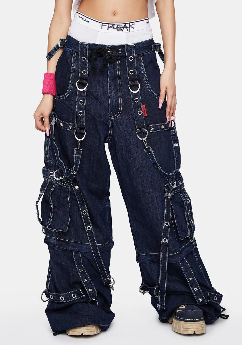 Denim Strap On Darkstreet Pants sold by Dolls Kill