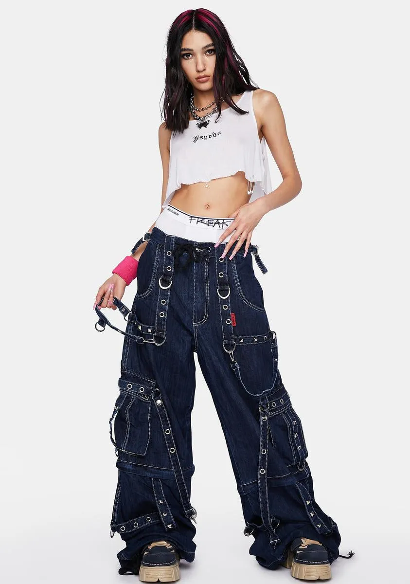 Denim Strap On Darkstreet Pants sold by Dolls Kill product image thumbnail 2