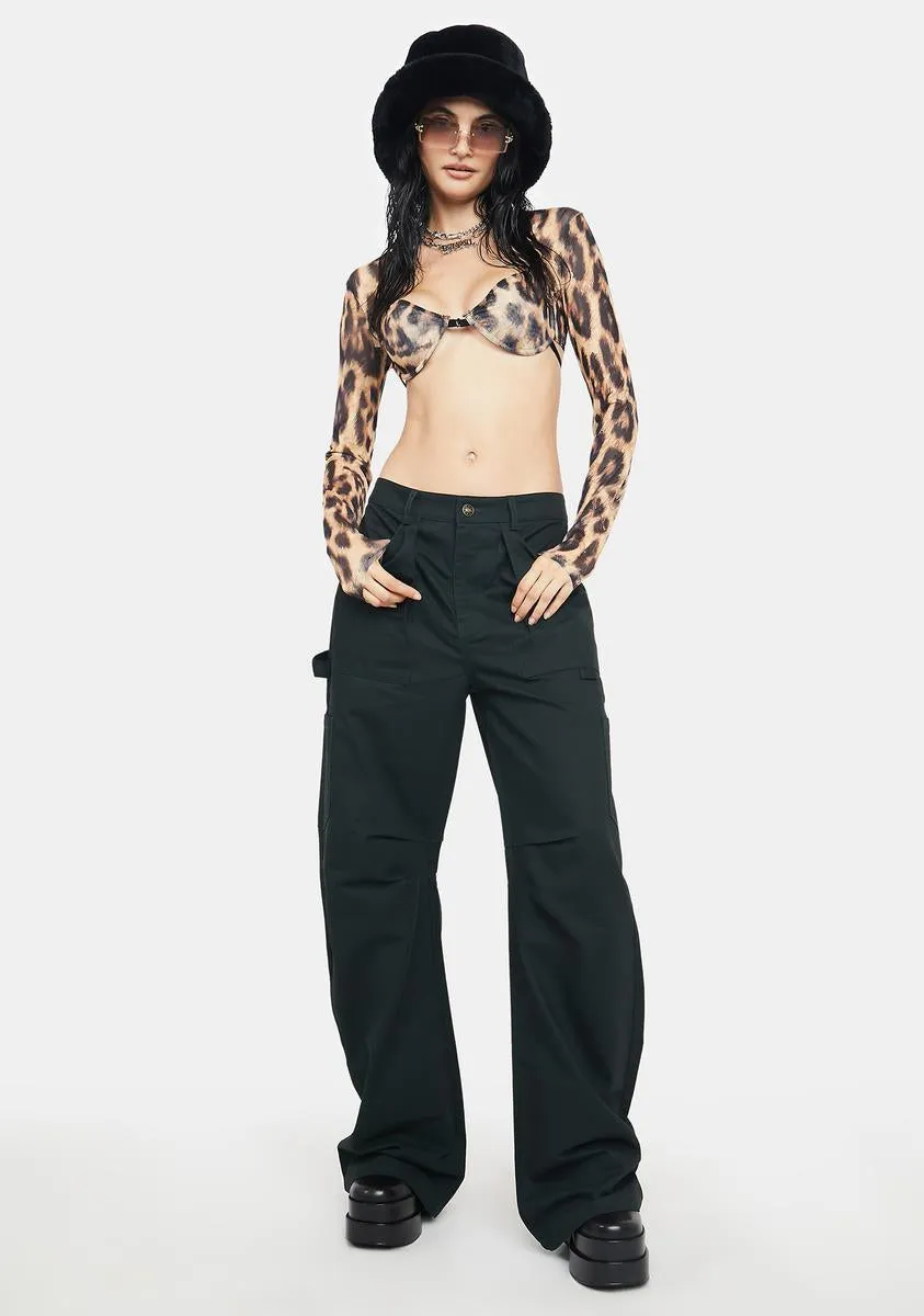 Keri Leopard Mesh Bra Top sold by Dolls Kill product image thumbnail 3