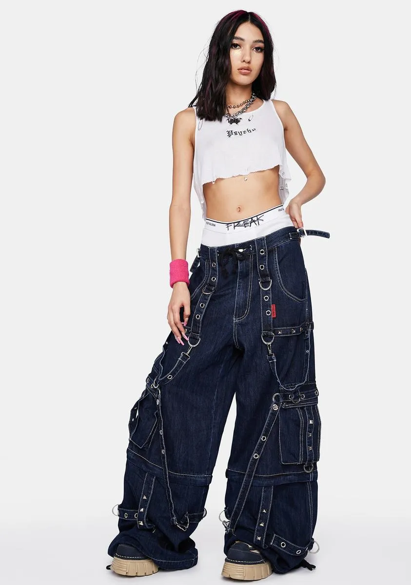 Denim Strap On Darkstreet Pants sold by Dolls Kill product image thumbnail 3