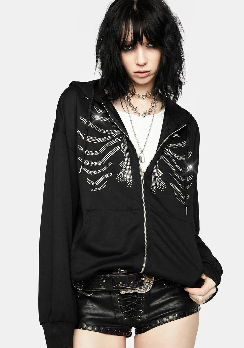 Dark Part Of Me Zip Up Hoodie sold by Dolls Kill