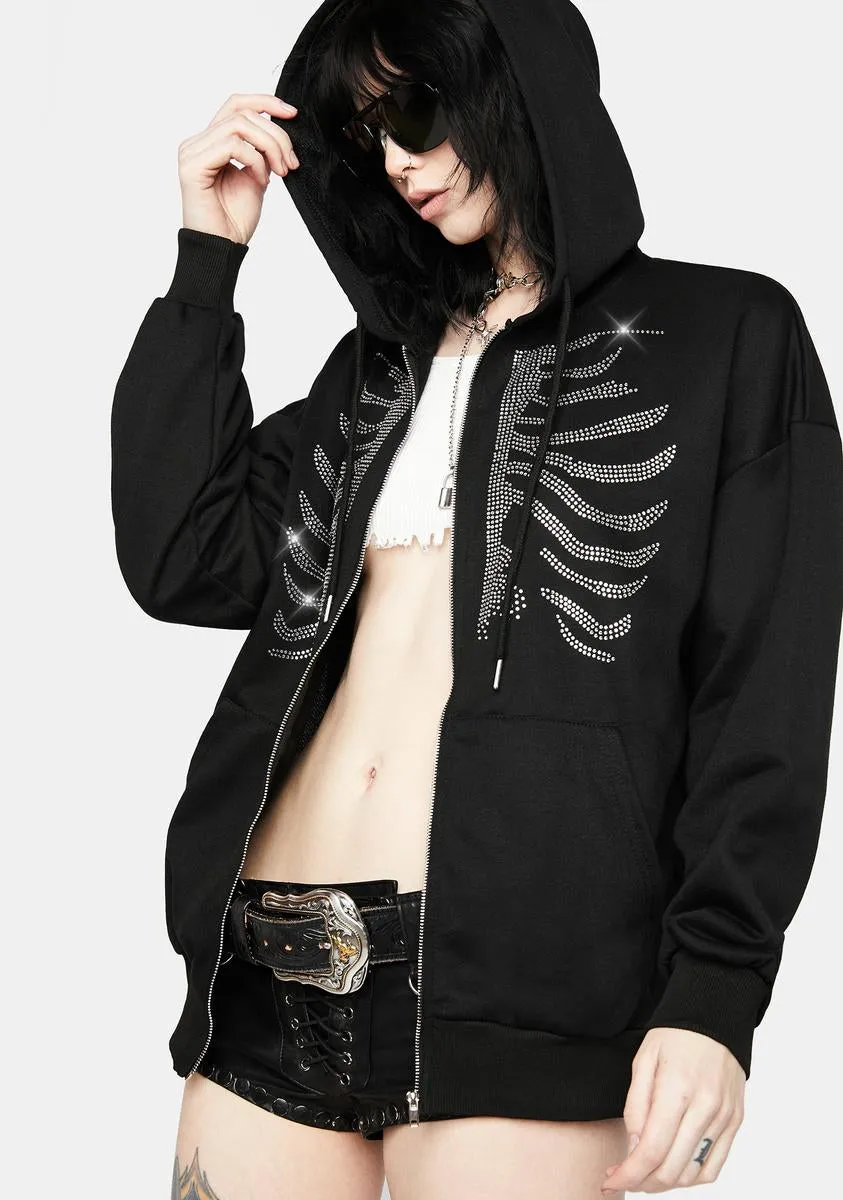 Dark Part Of Me Zip Up Hoodie sold by Dolls Kill product image thumbnail 2