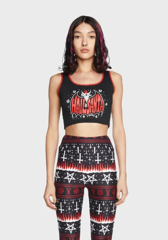 Hail Santa Lace Tank Top sold by Dolls Kill