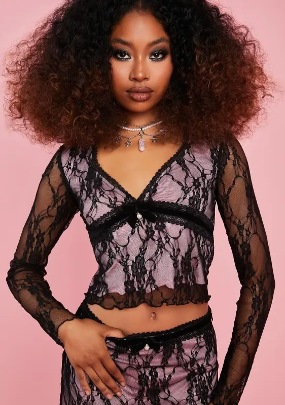 Charmed By You Lace Top sold by Dolls Kill