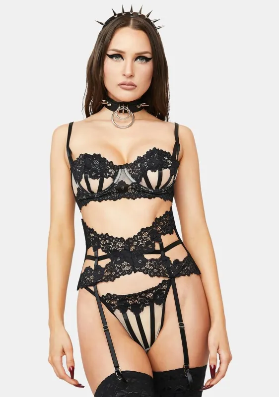 Julie Lace Trim Lingerie Set sold by Dolls Kill