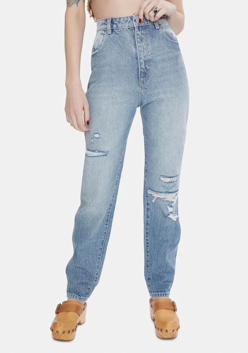 Garage Blue Elle Jeans sold by Dolls Kill