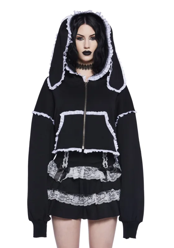 Sweet Creature Zip-Up Hoodie sold by Dolls Kill