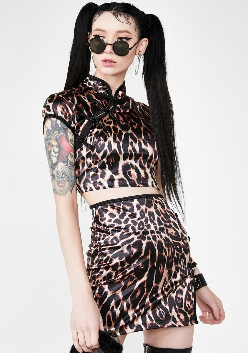 Jakina Leopard Top sold by Dolls Kill