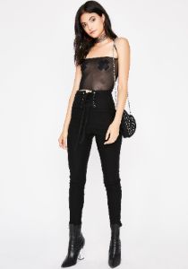 Pot Stirrer Lace-Up Leggings sold by Dolls Kill
