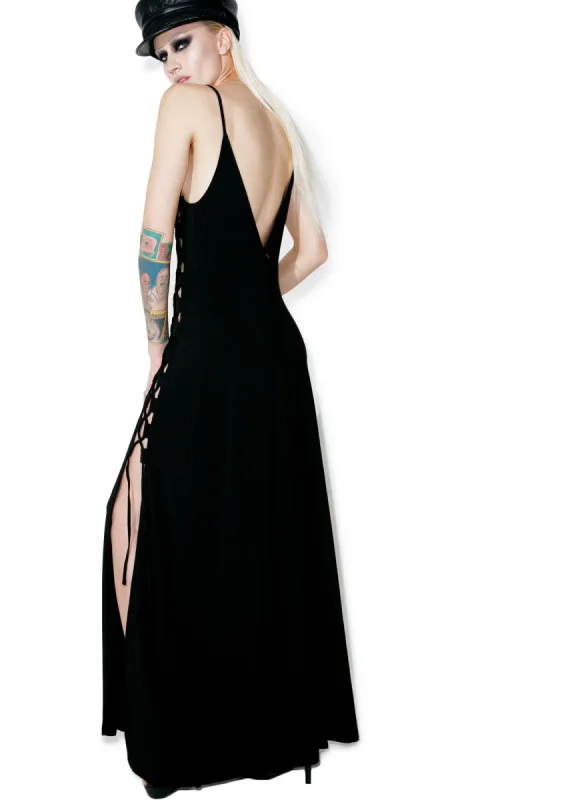 Side Eye Maxi Dress sold by Dolls Kill