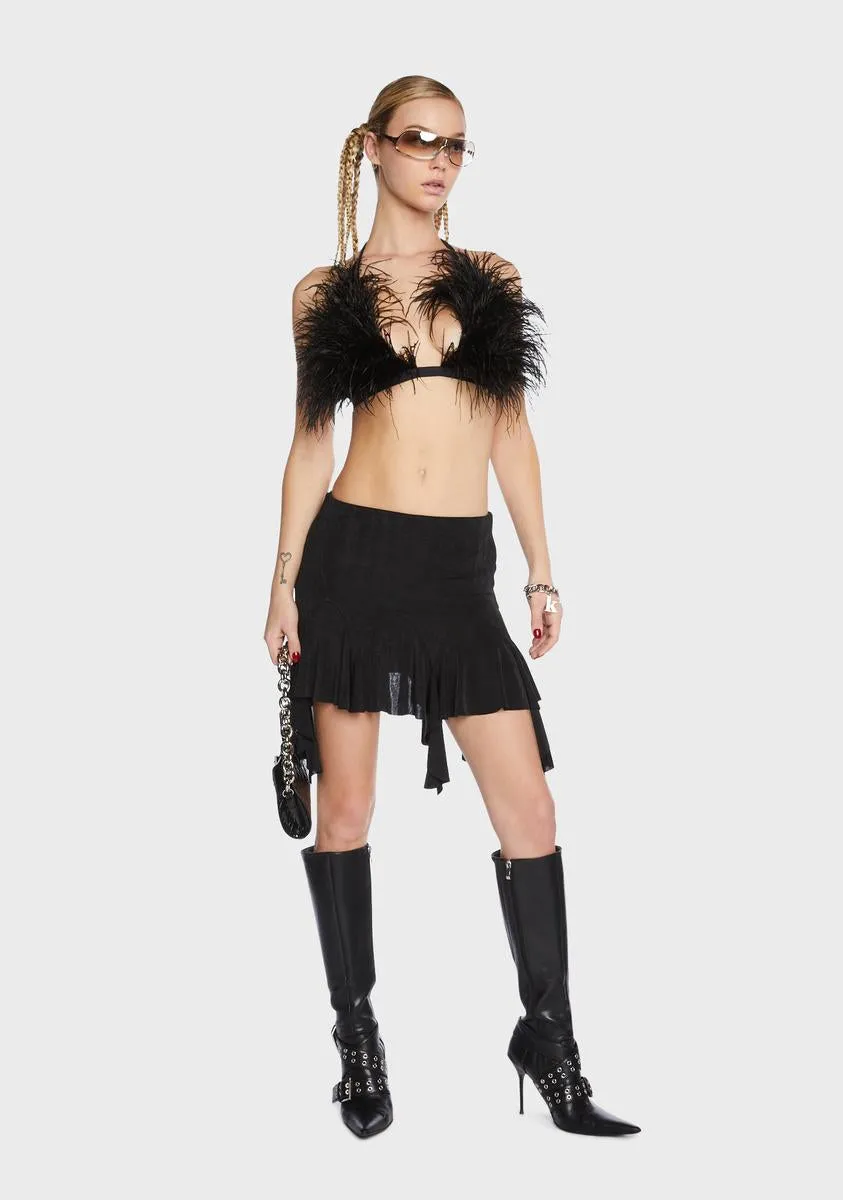 Fur Trim Self Tie Mini Top sold by Dolls Kill product image thumbnail 4