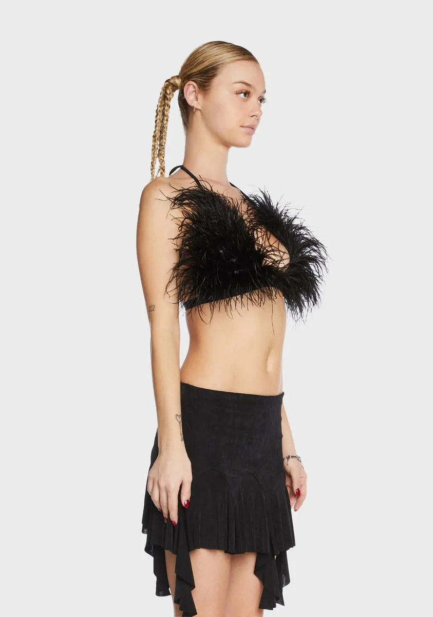 Fur Trim Self Tie Mini Top sold by Dolls Kill product image thumbnail 2